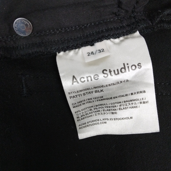 Acne Patti Stay Blk Skinny Jeans - Picture 7 of 8